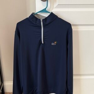 Pine Needles Peter Millar Navy Quarter-Zip